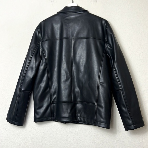 COLE HAAN Vegan Leather Shirt Collar Jacket - Picture 5 of 11